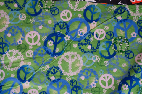 Green Flannel Peace Signs