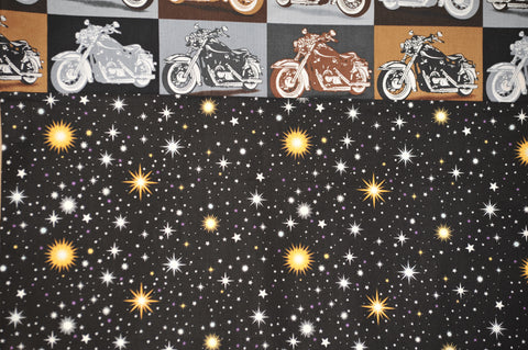 Vintage Motorcycles with Black Cotton Stars